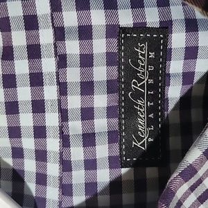 Men's two xl kenneth robert dress shirt